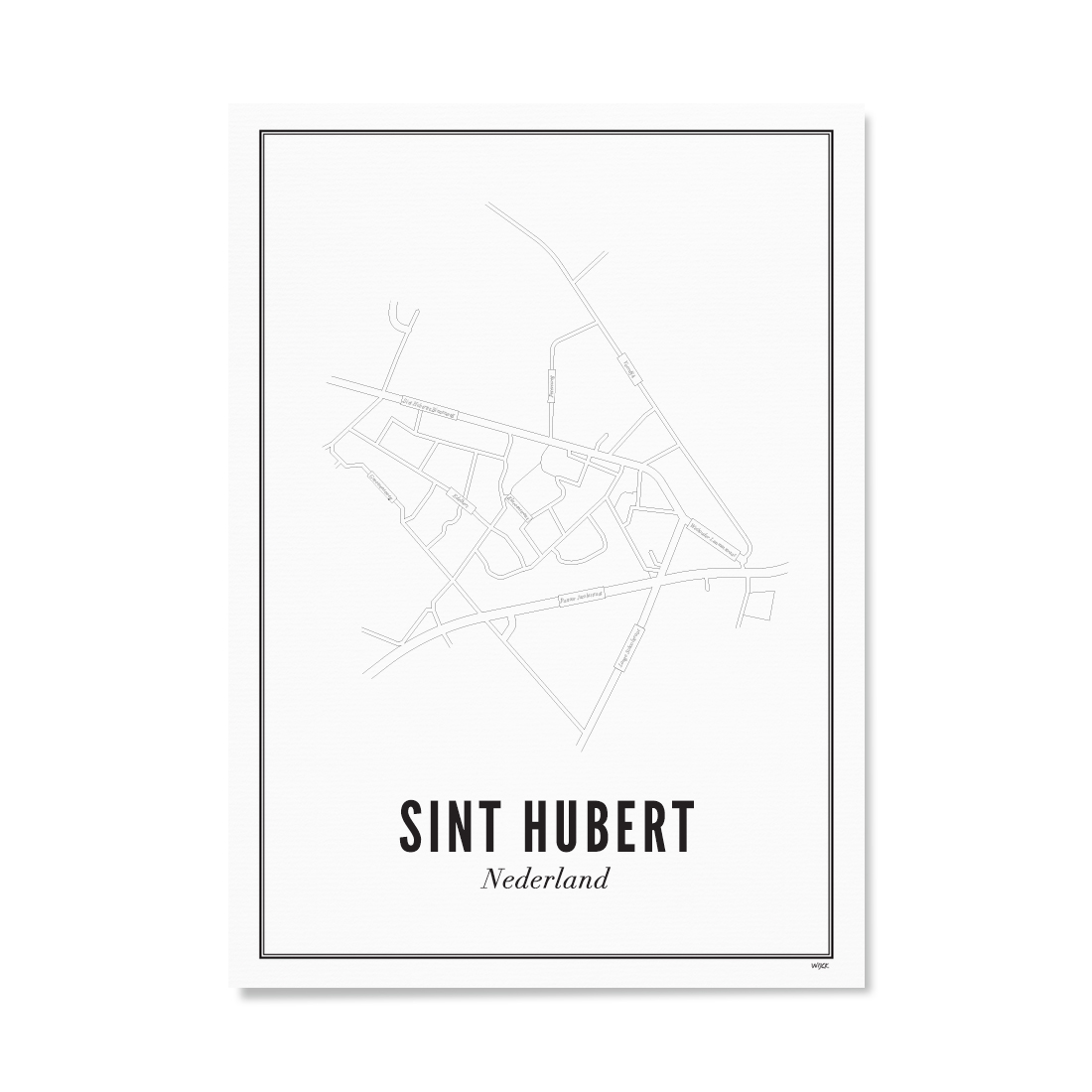 Poster van Sint Hubert - Stad | WIJCK. 
